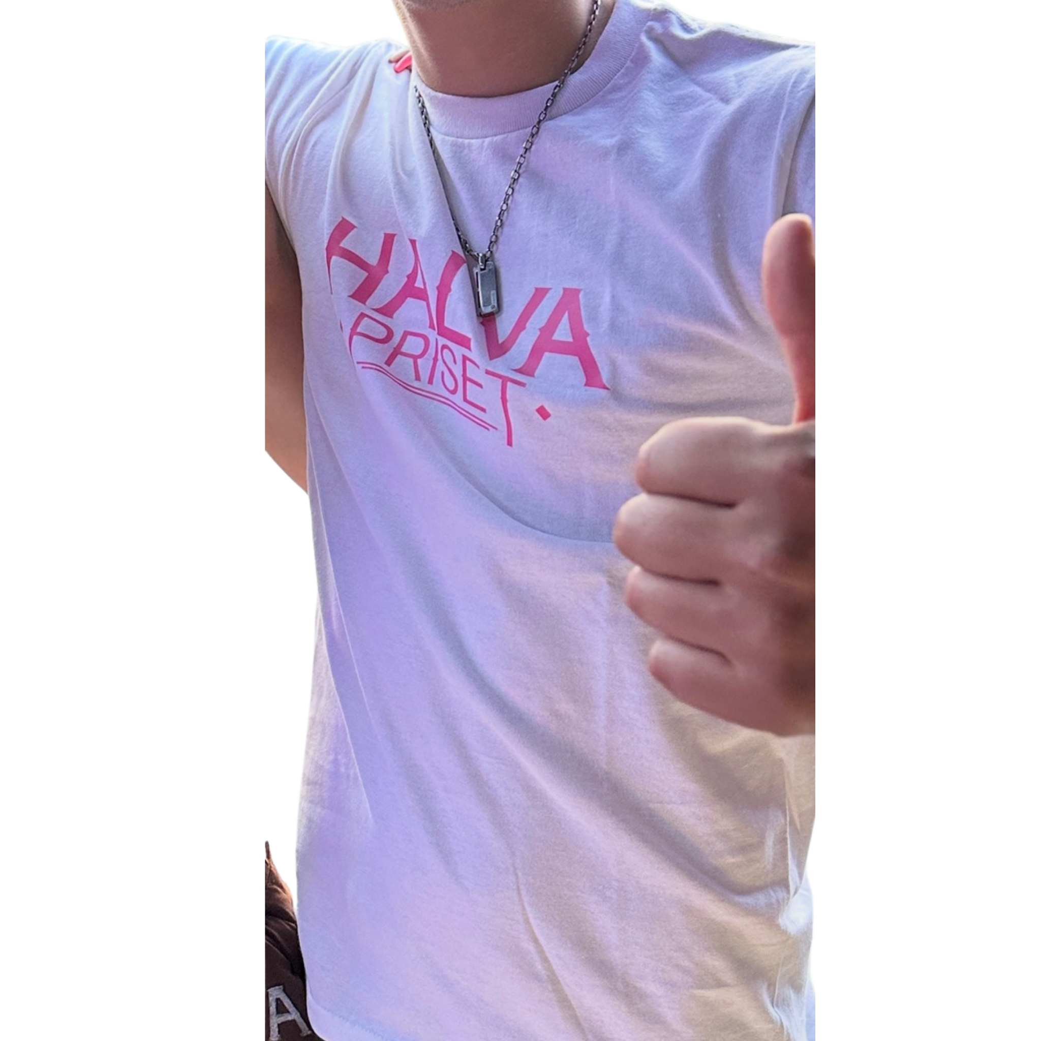 T-shirt - Hvit & Rosa