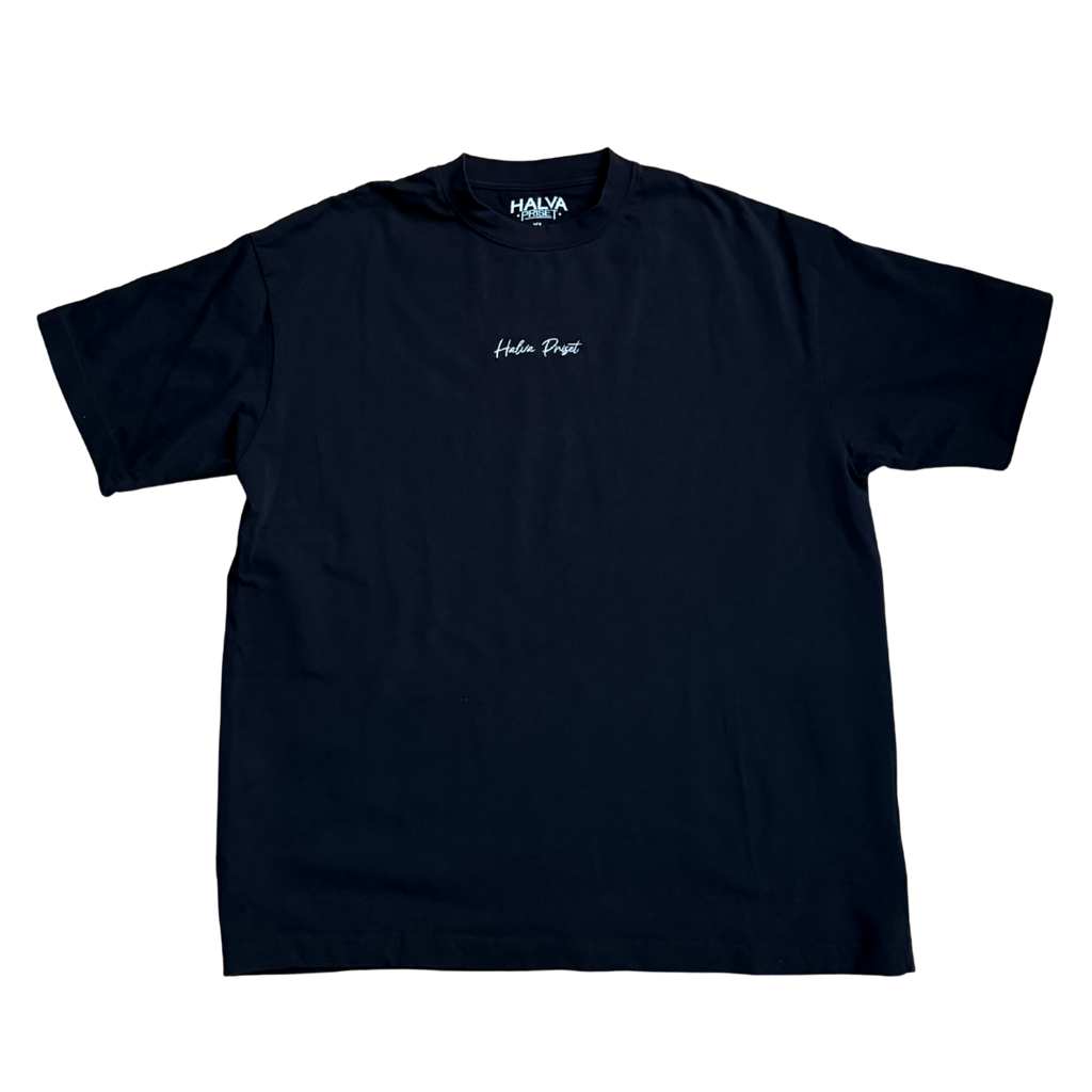 Svart T-shirt - Brodert