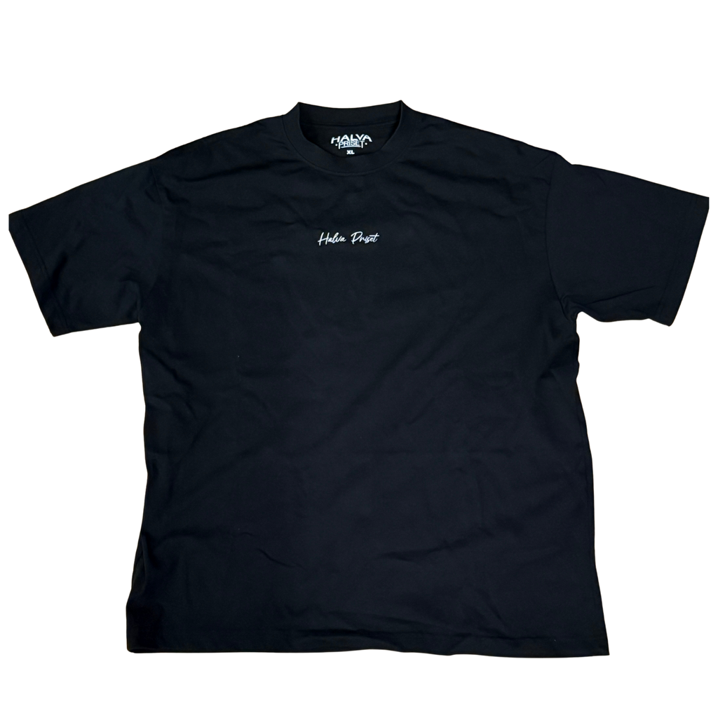 Svart T-shirt - Brodert