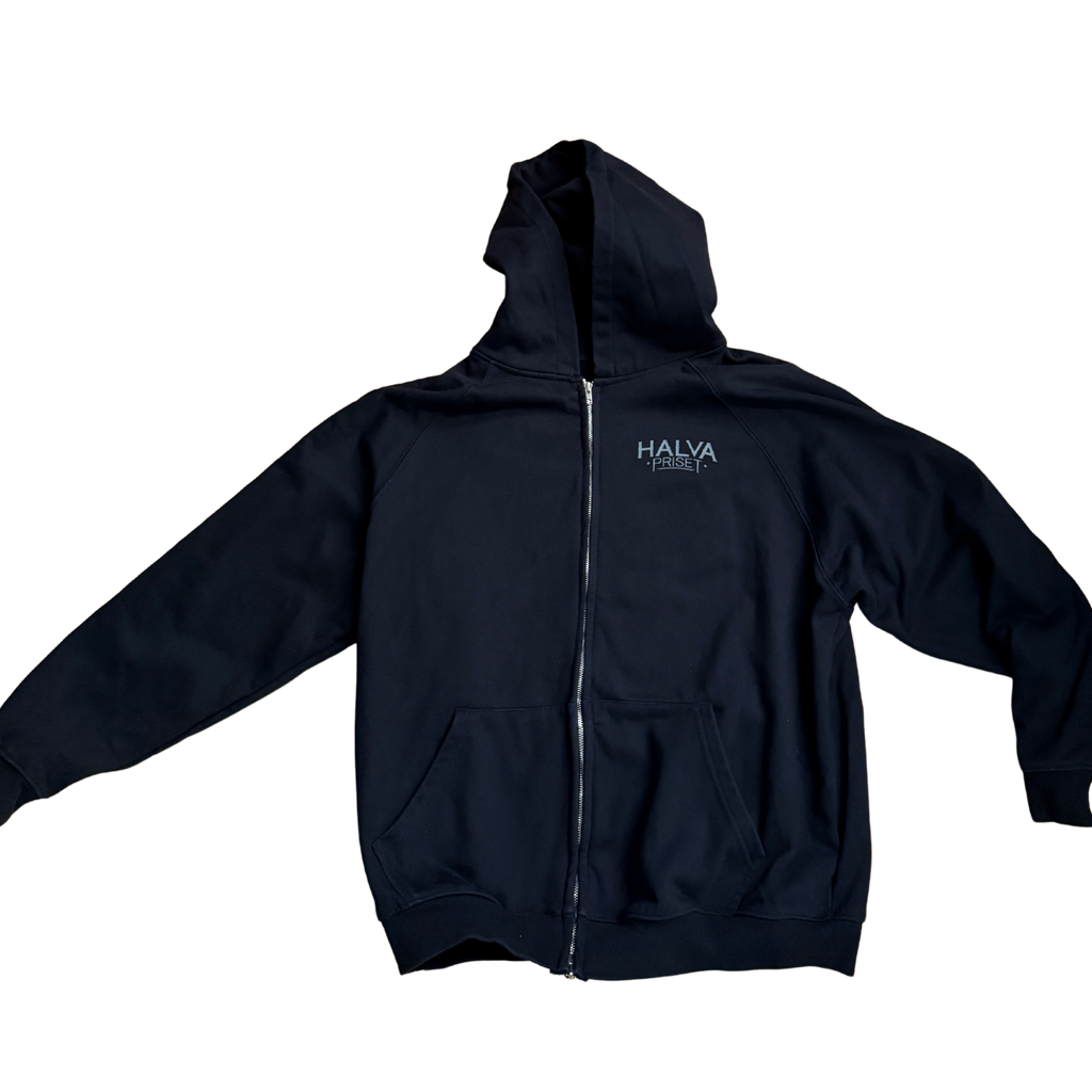 Svart Zip Hoodie