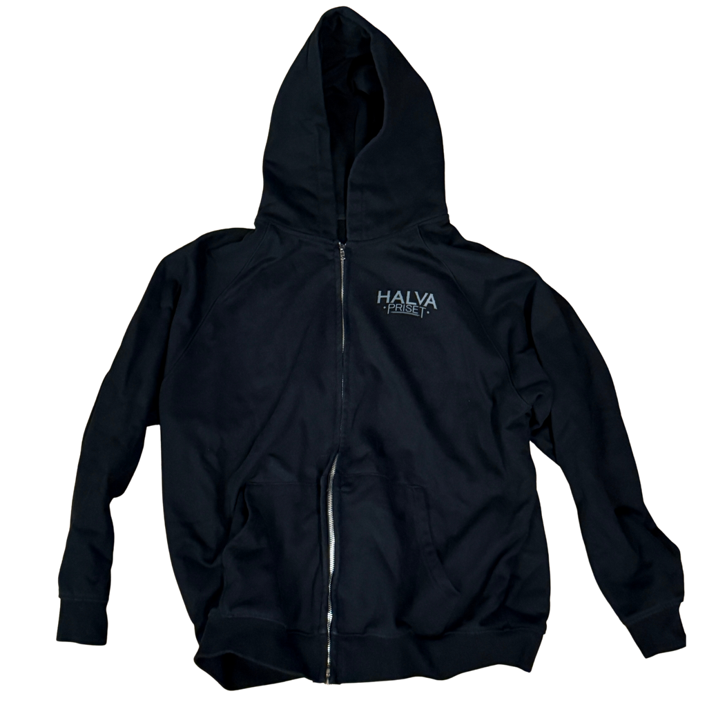 Svart Zip Hoodie